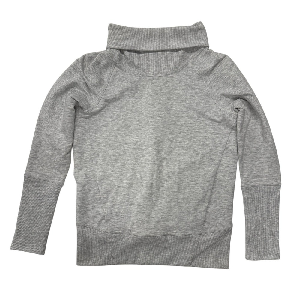 Lululemon High Lines Cowl Neck Pullover Sweatshirt‎ Back Pleat Womens 4 Gray